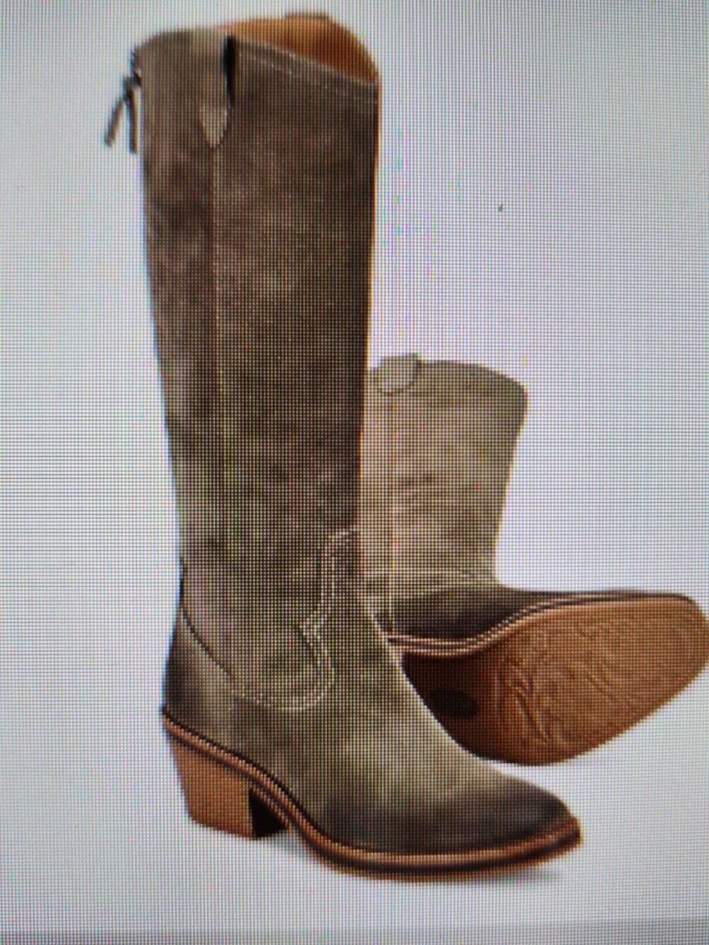 Aqua Sofft Suede Leather "Shelby" boots. NIB. size 6. Dark Taupe/Grey.